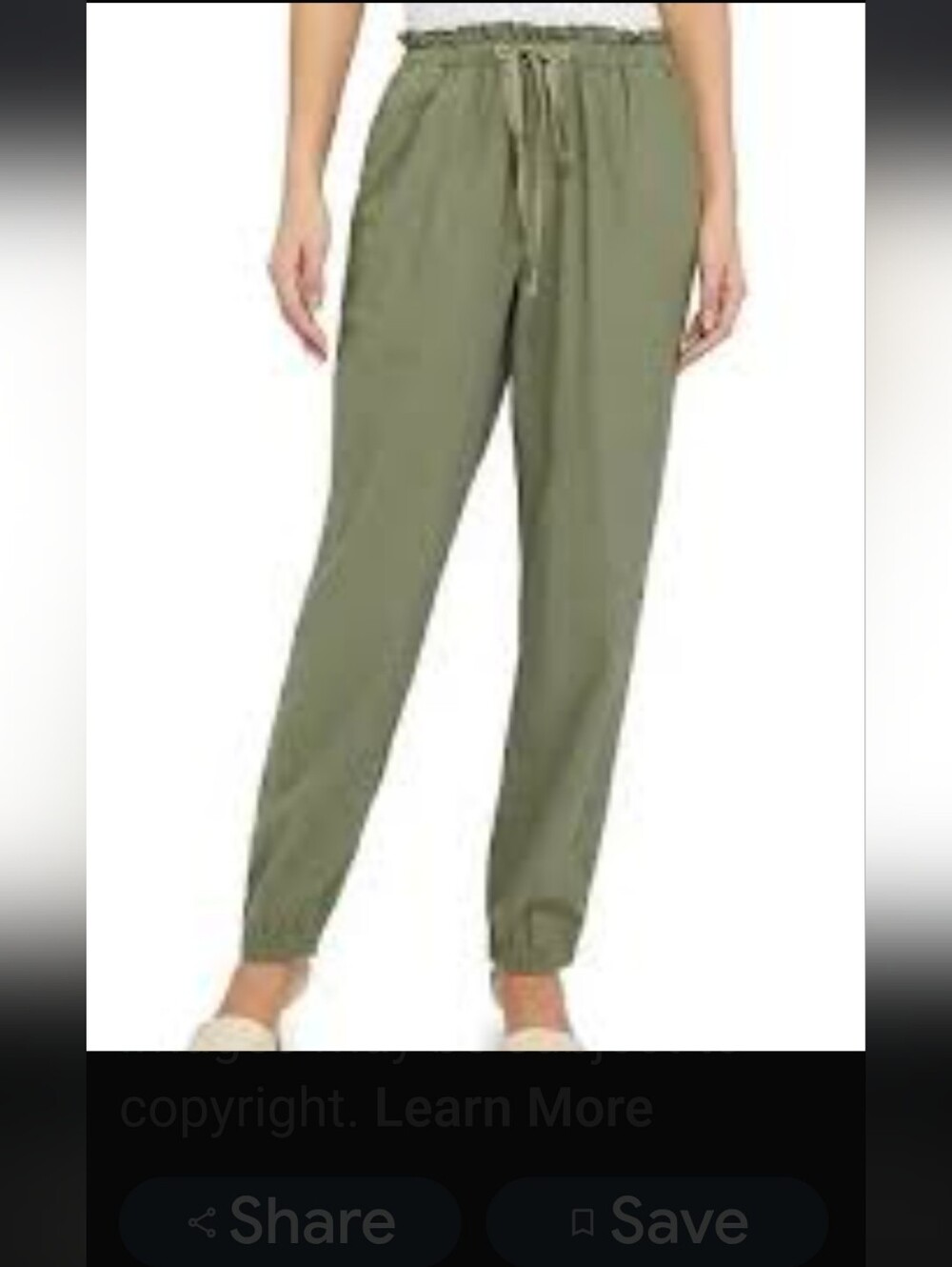 Sanctuary Pants hunter green draw string NWT Med elastic leg opening